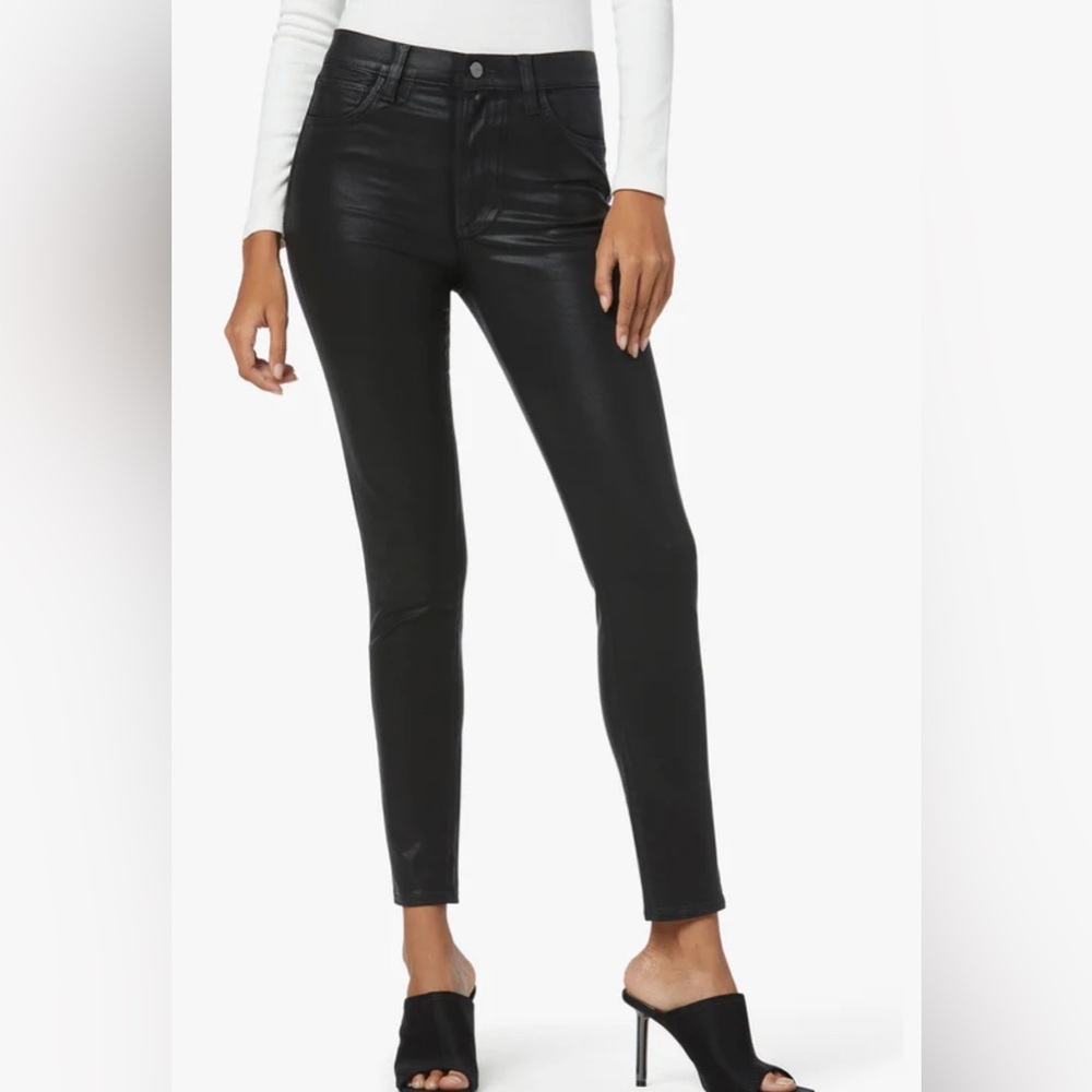 Black Faux Leather Skinny Pants